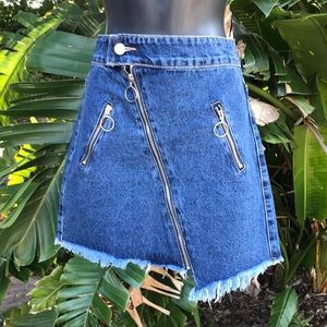 Momokrom Asymmetric denim skirt